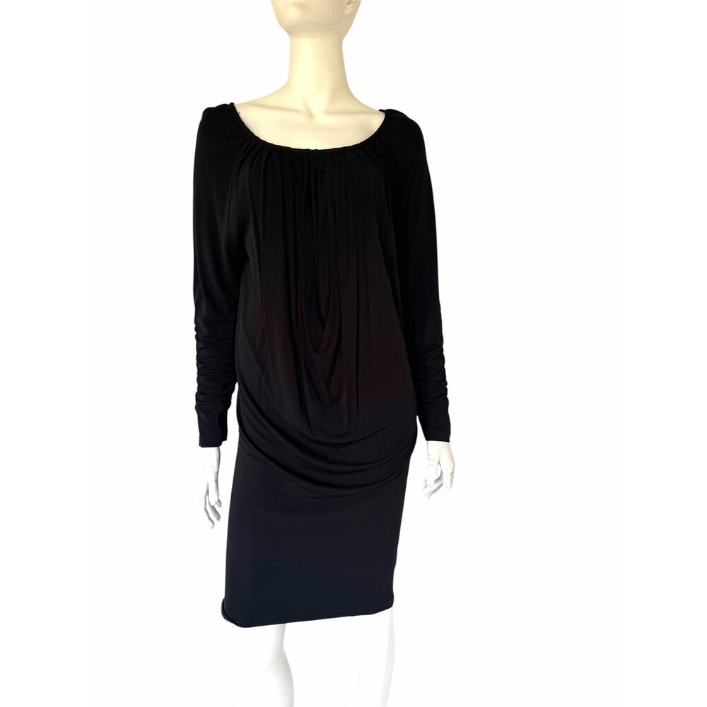 Alice + Olivia draped front long sleeve dress sz S